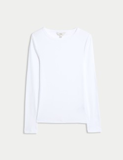 Žebrovaný top s vysokým podílem bavlny