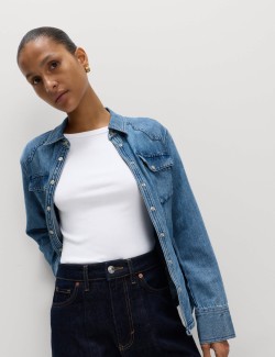 Žebrovaný top s vysokým podílem bavlny