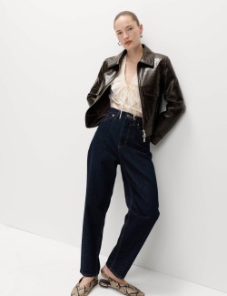 Bunda typu Harrington z umělé kůže s krokodýlím vzorem