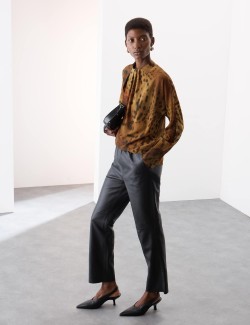 Halenka se zvířecím potiskem a řasením