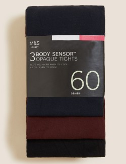 3pk 60 Denier Body Sensor™ Tights