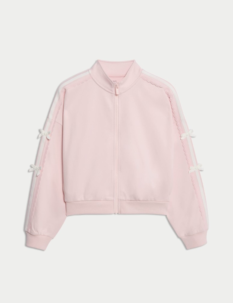 Cotton Rich Tricot Bow Sweatshirt (6-16 Yrs)