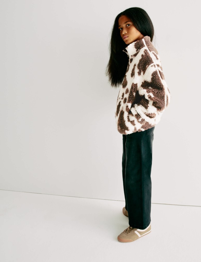 Borg Pony Print Jacket (2-16 Yrs)