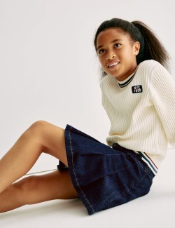 Džínová minisukně se sklady vzadu (2–16 let)