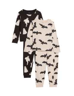 Pyžamová souprava Halloween, z čisté bavlny, 2 soupravy v balení (1–10 let)