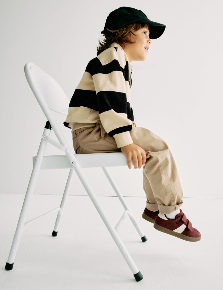 Pruhovaná sportovní košile z čisté bavlny (2–8 let)