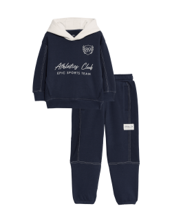 Dvoudílný outfit topu a spodního dílu s vysokým podílem bavlny (2–8 let)