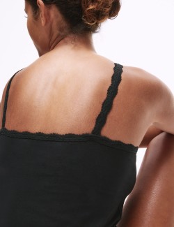 Tílko s krajkovým lemováním a vysokým podílem bavlny, 3 ks