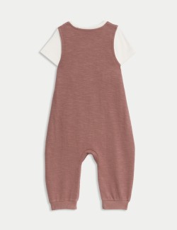 Kombinéza z čisté bavlny, 2 ks v balení (0–3 roky)