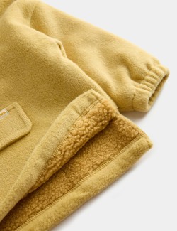 Cotton Blend Fleece Lined Half Zip Hoodie (0-3 Yrs)