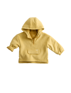 Cotton Blend Fleece Lined Half Zip Hoodie (0-3 Yrs)