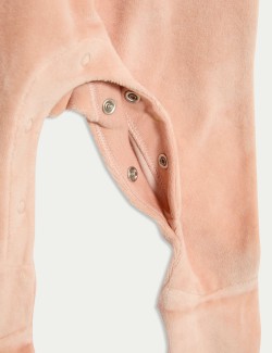 Velurová kombinéza na spaní s vysokým podílem bavlny (0–3 roky)