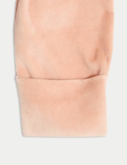 Velurová kombinéza na spaní s vysokým podílem bavlny (0–3 roky)