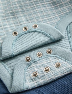 Body z čisté bavlny s dlouhými rukávy a auty, 3 ks v balení (0 – 3 roky)