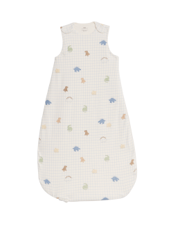 Pure Cotton 2.5 Tog Dinosaur Sleeping Bag (0-36 Mths)