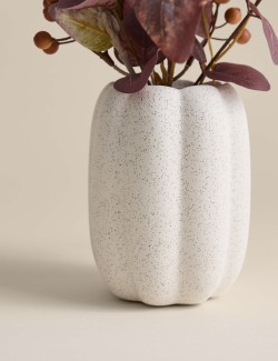 Umělé podzimní aranžmá v keramickém květináči