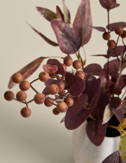 Umělé podzimní aranžmá v keramickém květináči