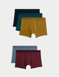 5pk Cotton Stretch Cool & Fresh™ Trunks