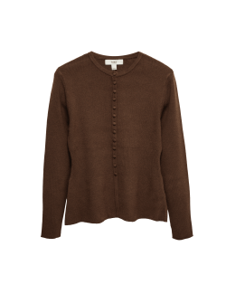 Přiléhavý kardigan s volánem, hebký na dotek