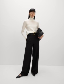 Svetr s rolákovým límcem ze 100% vlny Merino