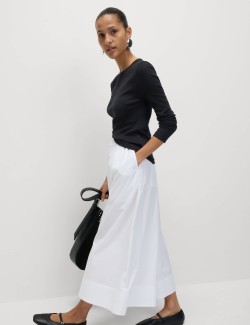 Žebrovaný top s vysokým podílem bavlny