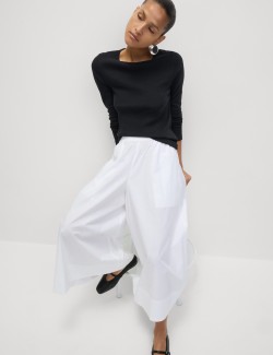 Žebrovaný top s vysokým podílem bavlny