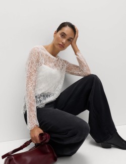 Top s dlouhými rukávy se šněrováním