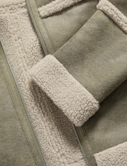 Letecká bunda z umělé ovčí kůže