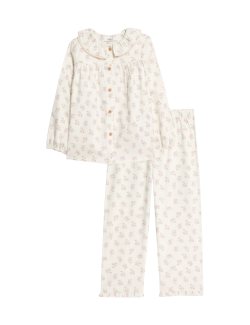 Pyžamo s květinovým vzorem z čisté bavlny (9 měsíců–10 let)
