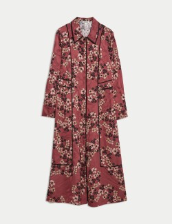 Košilové květované midi šaty