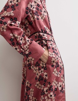 Košilové květované midi šaty