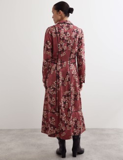 Košilové květované midi šaty