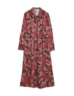 Košilové květované midi šaty