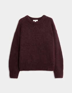 Alpaca Blend Textured Relaxed Jumper