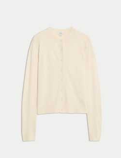 Kardigan s kulatým výstřihem a knoflíky vepředu