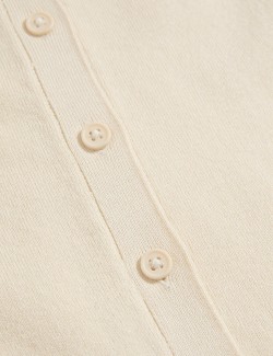 Kardigan s kulatým výstřihem a knoflíky vepředu