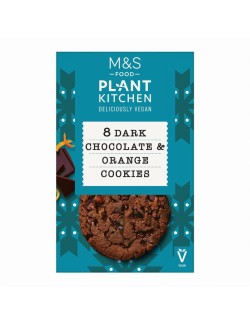 8 sušenek s příchutí čokolády a pomeranče a kousky hořké čokolády