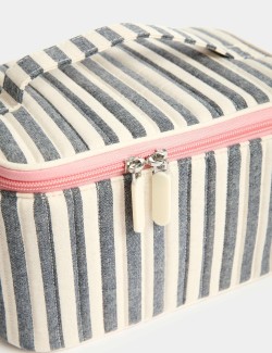 Pruhovaná kosmetická taštička na zip