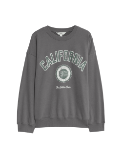 Mikina s nápisem „California“, s vysokým podílem bavlny