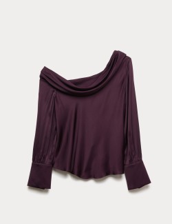 Satin Off The Shoulder Top