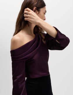 Satin Off The Shoulder Top