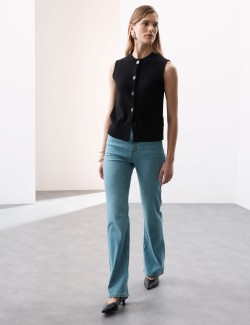 Džíny s vysokým pasem ze směsi lyocellu