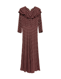 Puntíkované neformální midaxi šaty