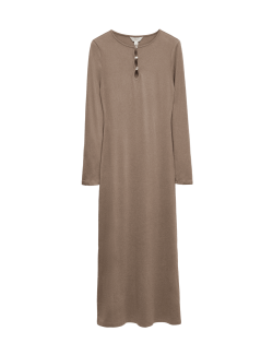 Žerzejové pohodlné midi pouzdrové šaty