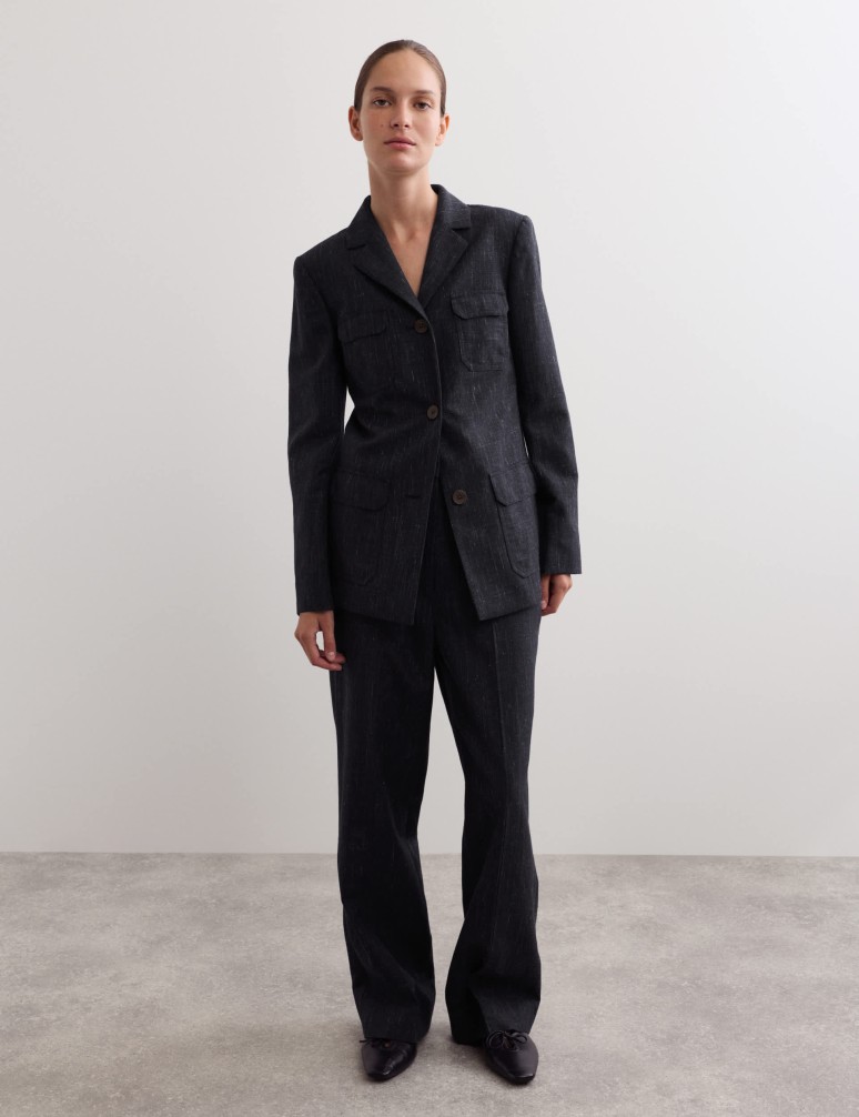 British Wool Rich Straight Leg Trousers