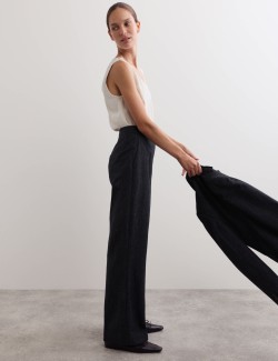 British Wool Rich Straight Leg Trousers