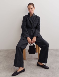 British Wool Rich Straight Leg Trousers