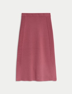 Pletená midi sukně z čisté vlny Merino
