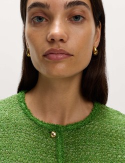 Cotton Blend Pocket Detail Military Waistcoat