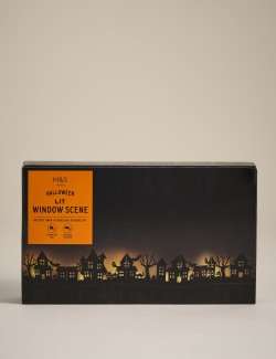 Light Up Halloween Window Scene